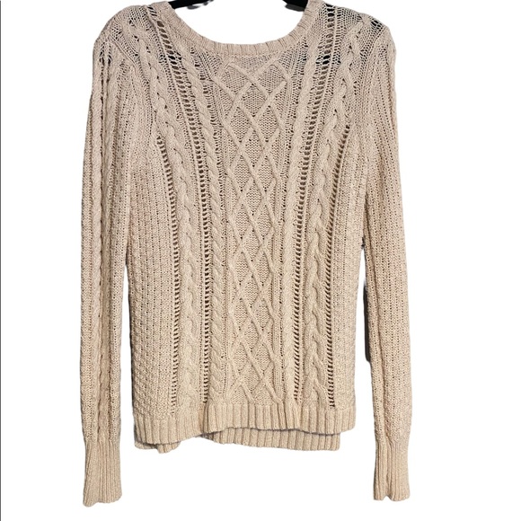 Aeropostale Cable-Knit Cream Sweater - Picture 1 of 2